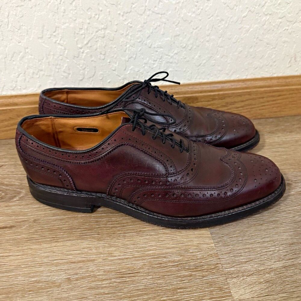 Allen Edmonds Barrington Burgundy Leather Wingtip Brogue Oxford 9 D 61030
